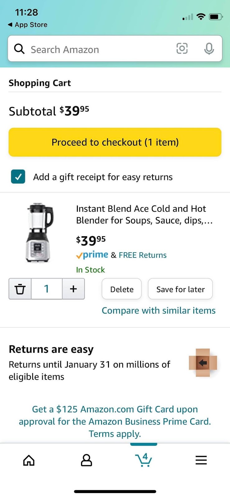 Amazon add a gift receipt option