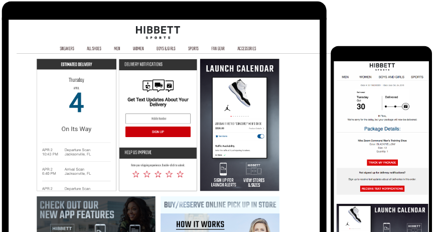 Narvar Customer Stories - Delivery Notifications - Hibbett Sports